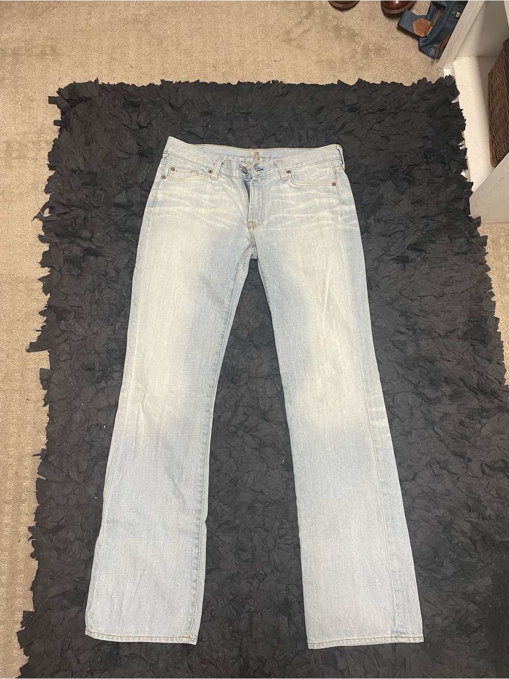 Vintage Y2K-  7 For All Mankind. Miami Crease bootcut - Light wash Long 33”